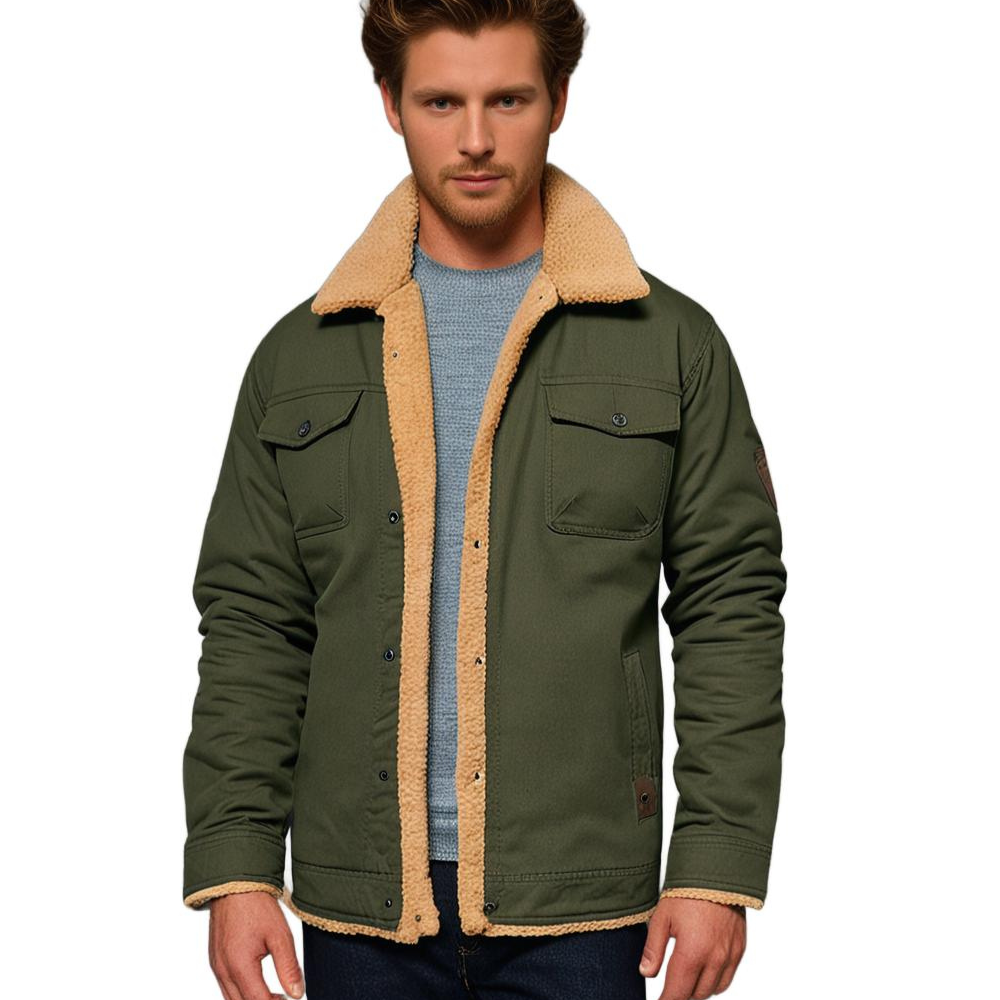 Warm Fleece Lined Men's Coat