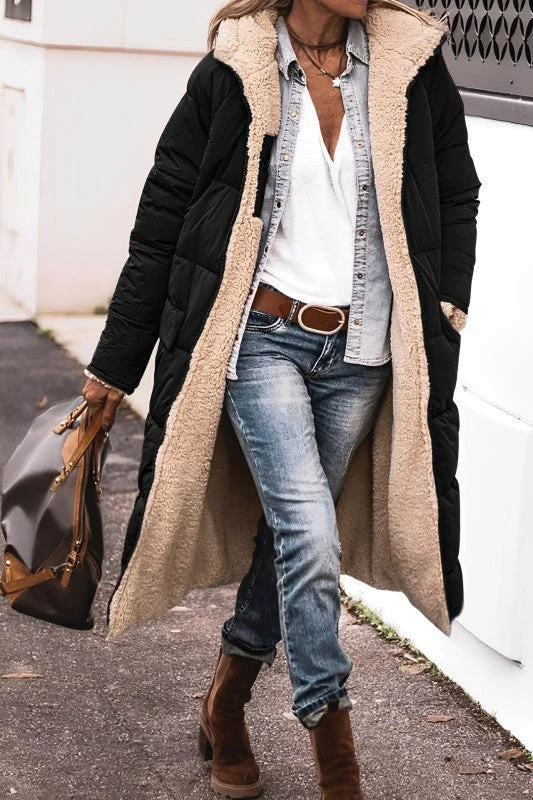 Warm Reversible Padded Winter Coat