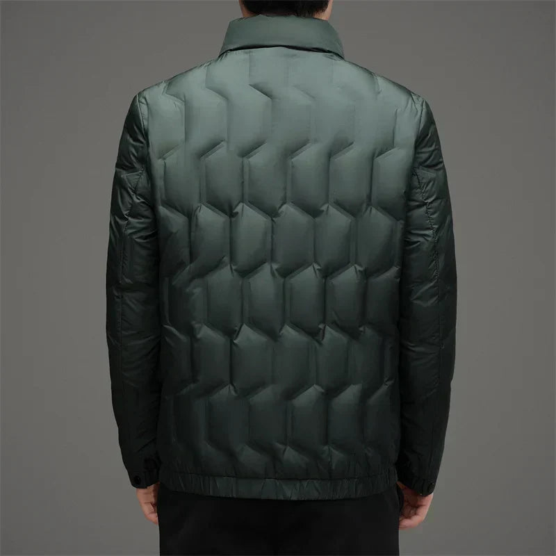 Warm Quilted Puffer Coat with Zip Front