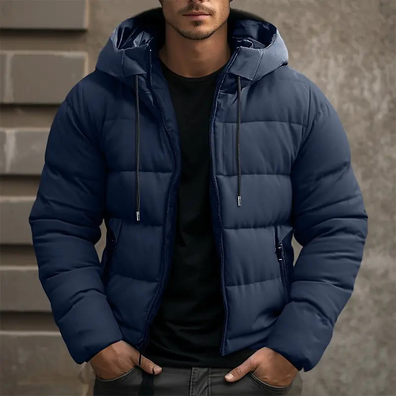 Warm Men's Puffer Hooded Winter Coat