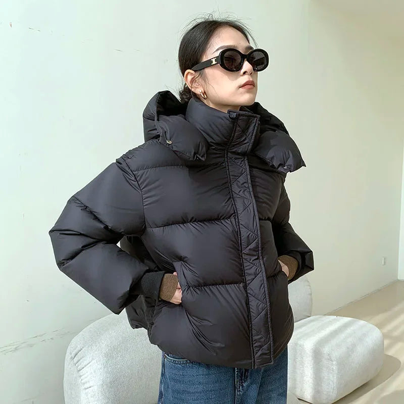 Warm Water-Resistant Puffer Coat for Women