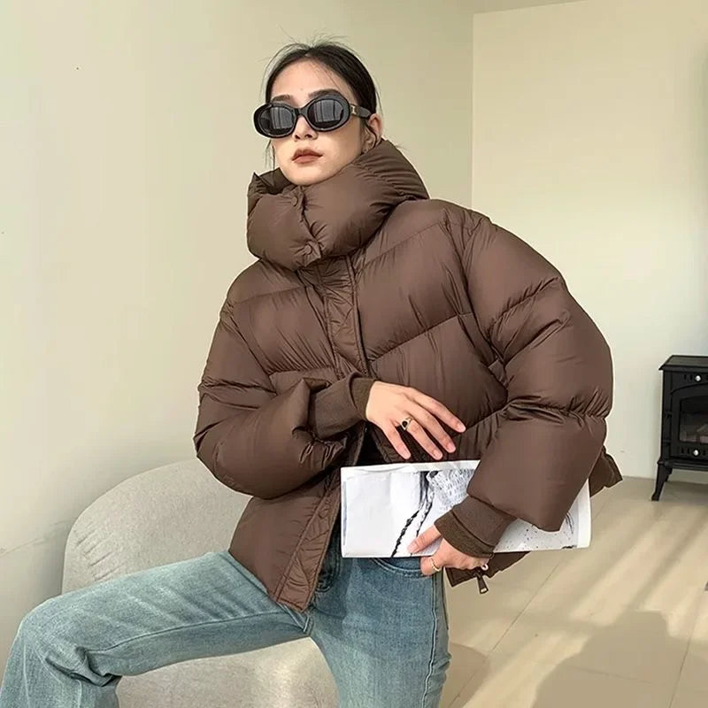 Warm Water-Resistant Puffer Coat for Women
