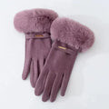 Warm Faux Fur Lined Women's Winter Gloves