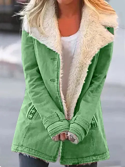 Soft Women's Winter Coat - Stylish Fleece Jacket