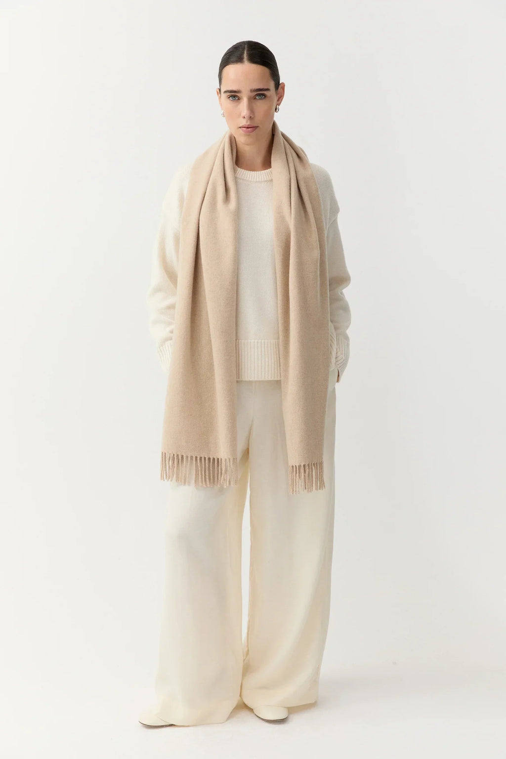Woven Scarf Beige