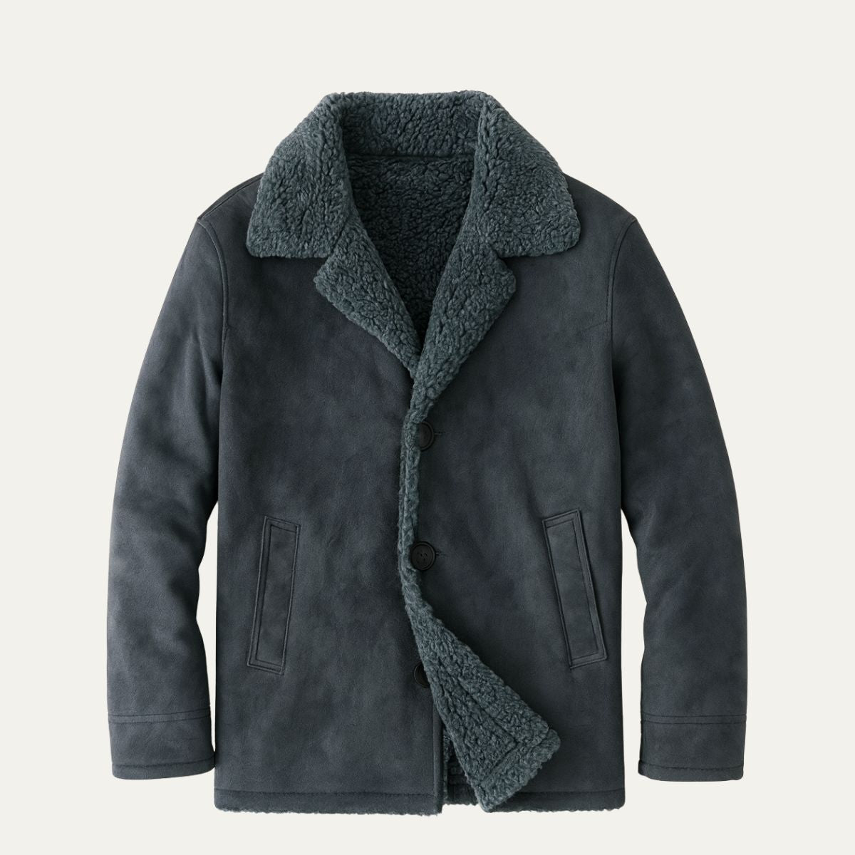 Warm Mens Faux Fur Parka Coat