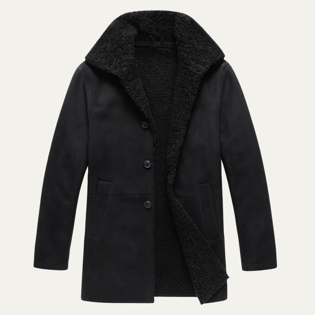 Warm Mens Faux Fur Parka Coat