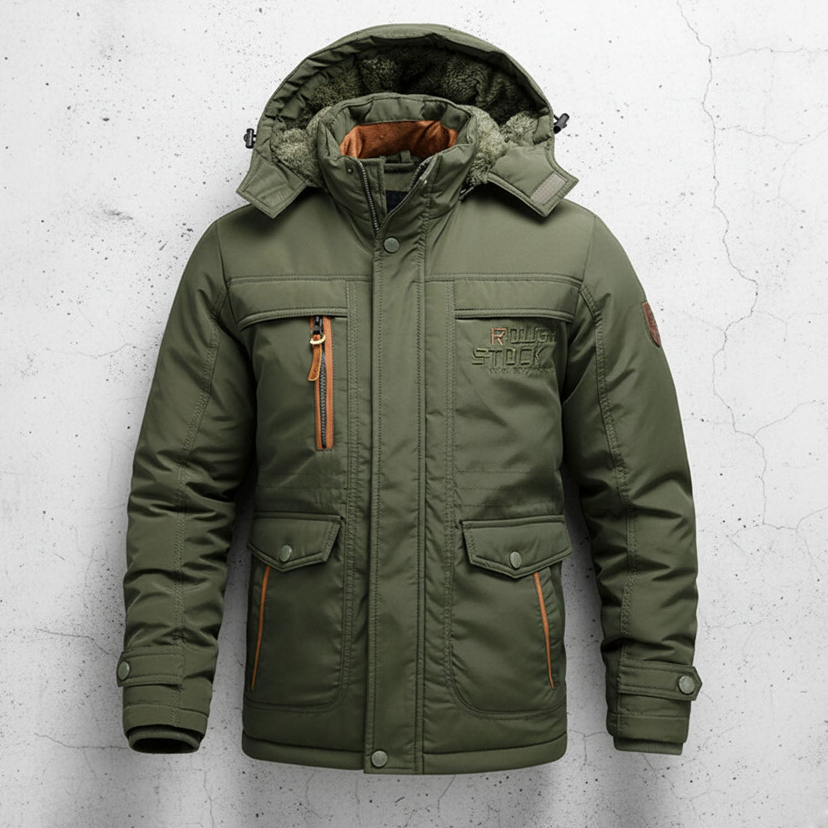 Warm Fleece Lined Hooded Parka Jacket
