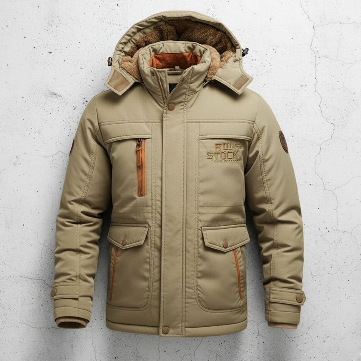 Warm Fleece Lined Hooded Parka Jacket