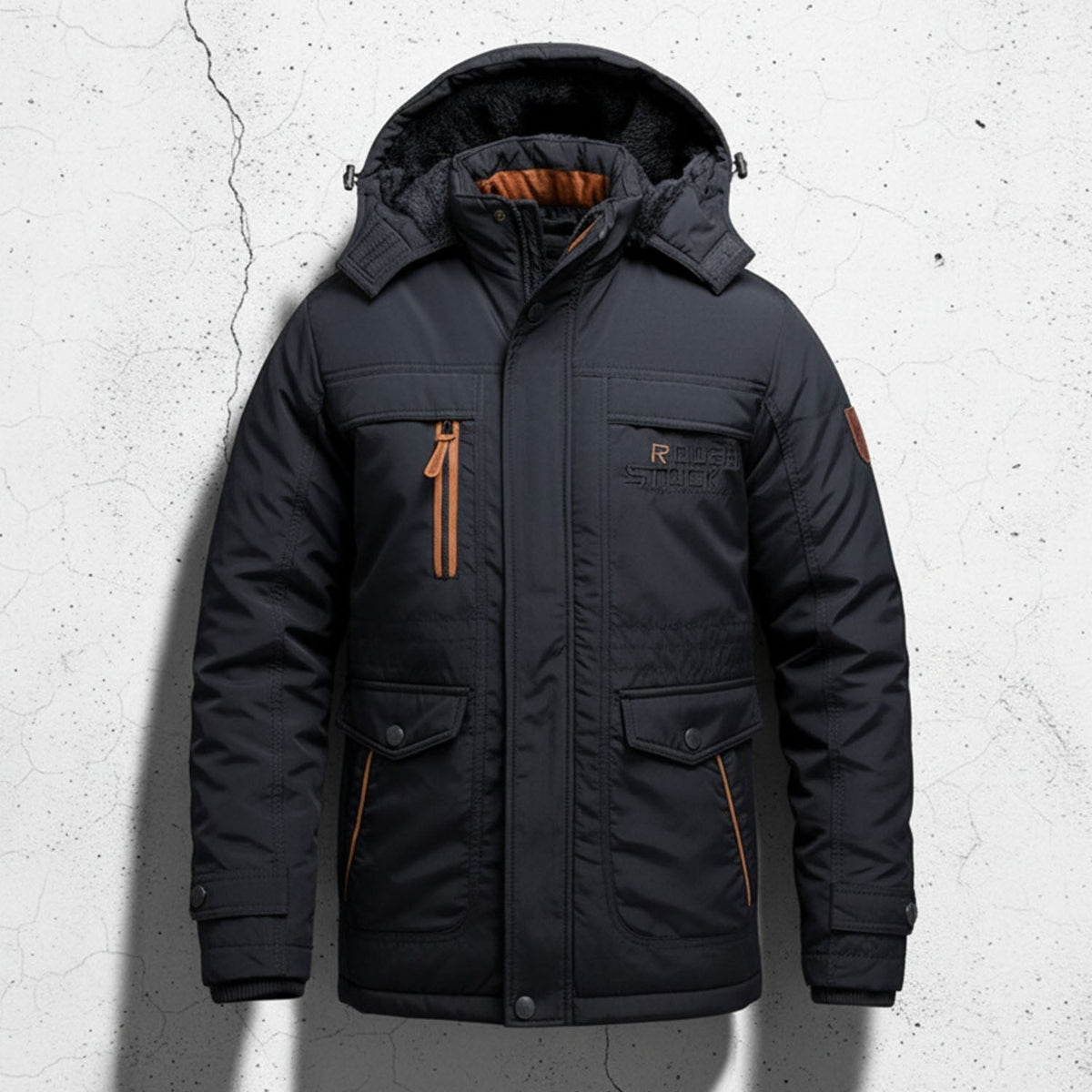 Warm Fleece Lined Hooded Parka Jacket