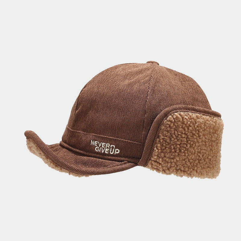 Warm Corduroy Earmuff Cap - Winter Style for All