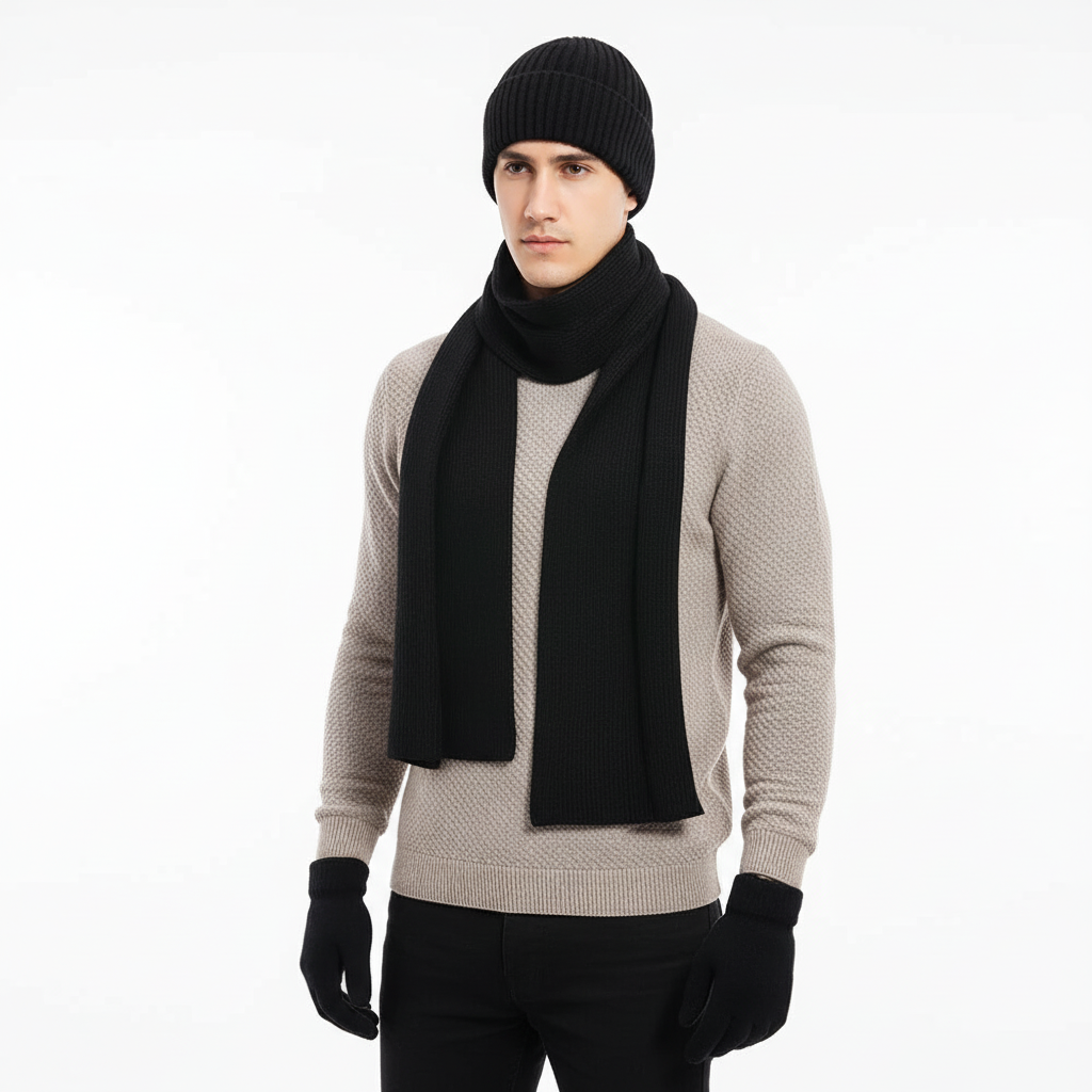 Warm Winter Hat and Gloves Set