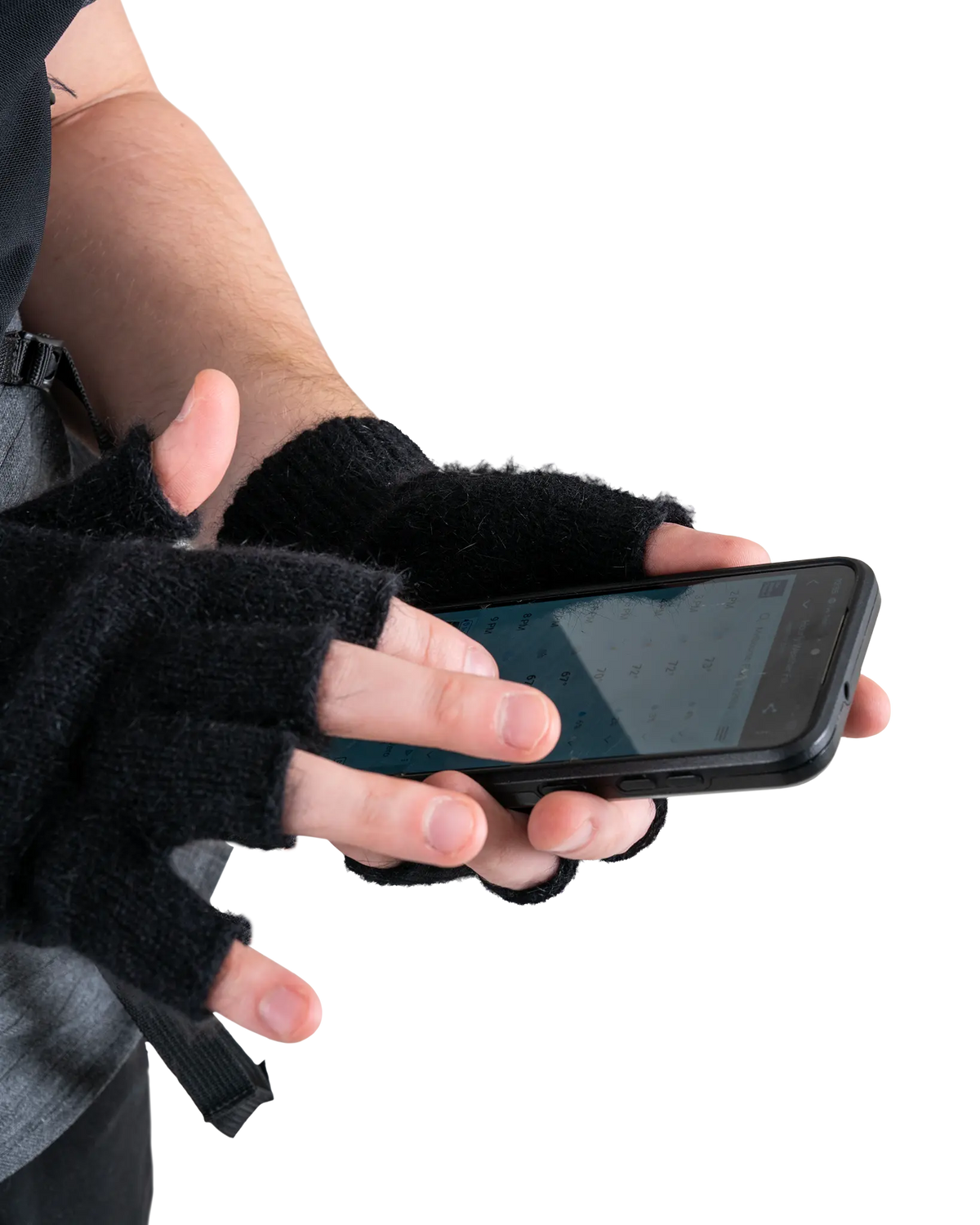 Fingerless Brushtail Possum Gloves