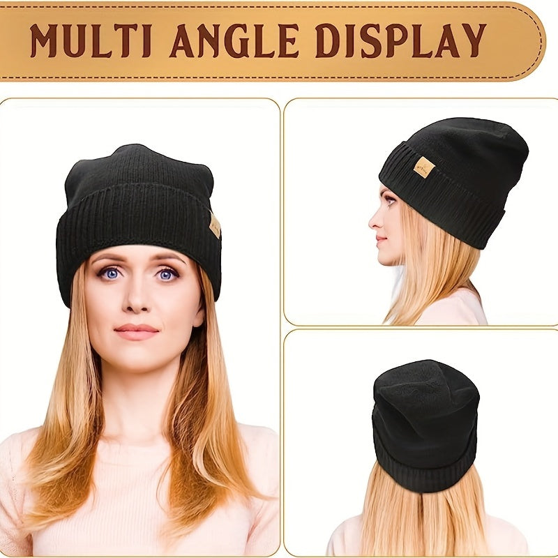 Pandaize Premium Merino Wool Knit Beanie | Unisex Solid Color Skull Cap for Winter