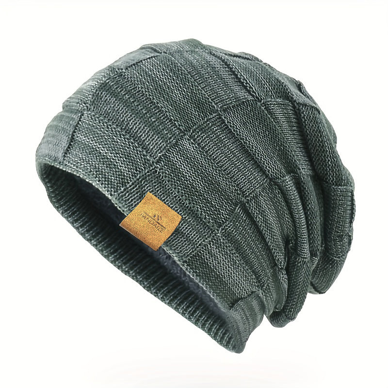 Pandaize Luxe-Knit Beanie - Soft Mixed-Color Unisex Winter Essential