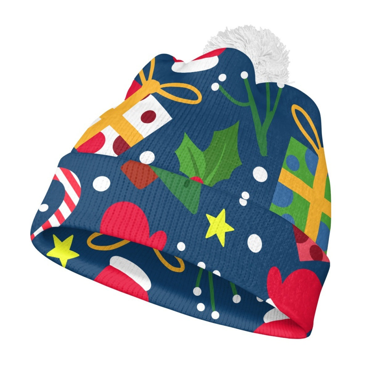 Chunky Knit Pom-Pom Beanie: Festive Christmas Style