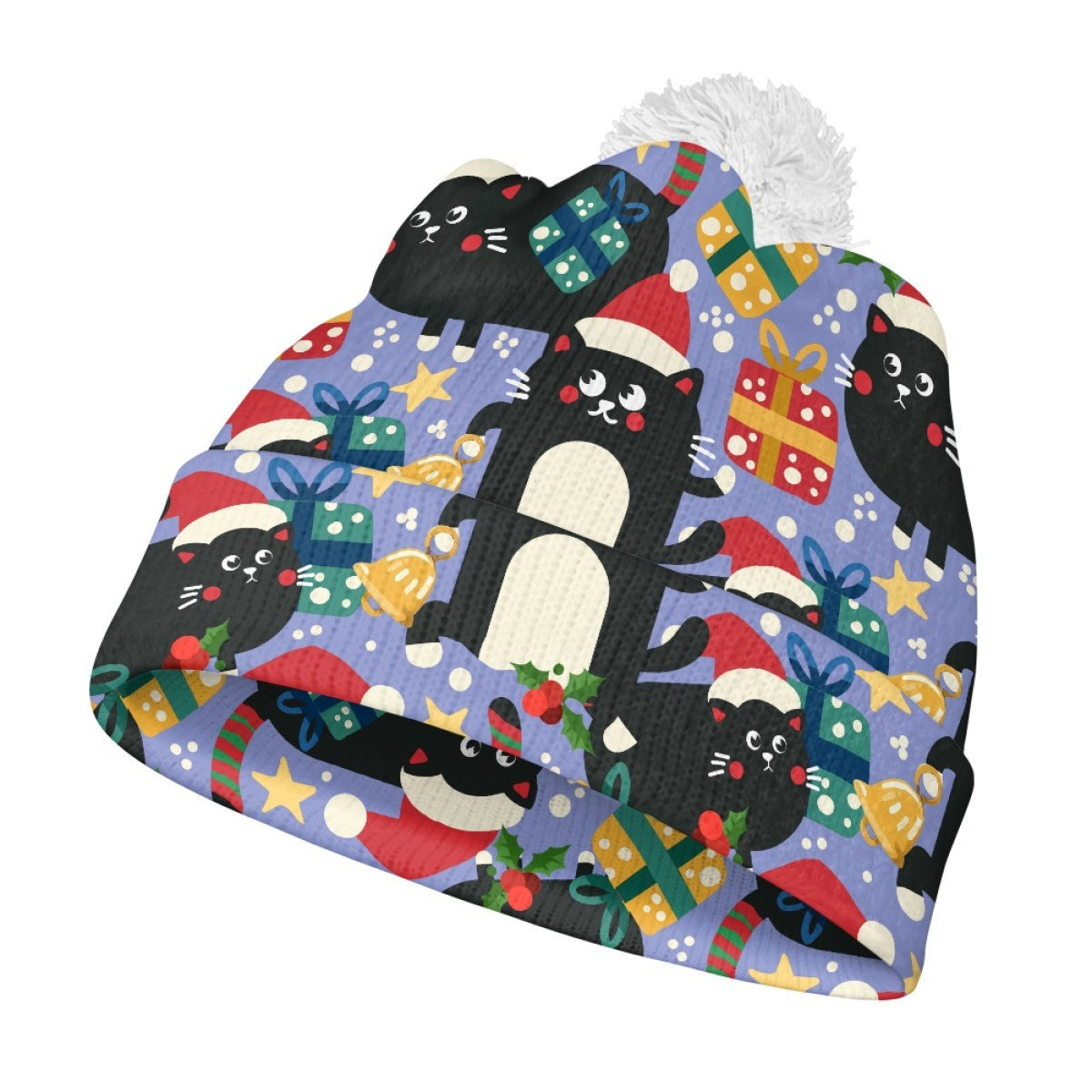 Chunky Knit Pom-Pom Beanie: Festive Christmas Style