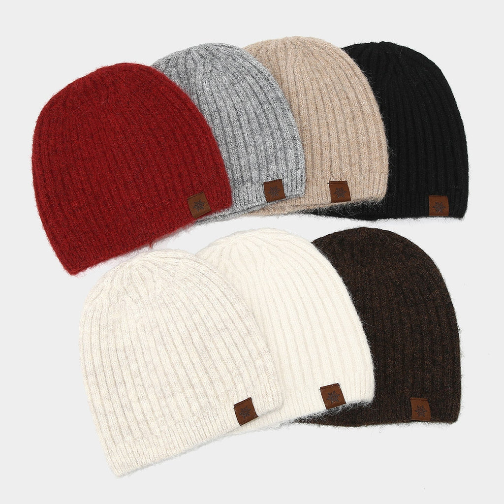 Chic Striped Wool Blend Beanie - Cozy Winter Hat