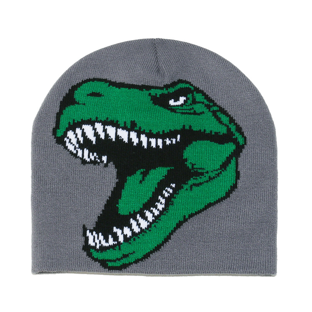 Cute Dinosaur Knit Beanie - Cozy Winter Hat