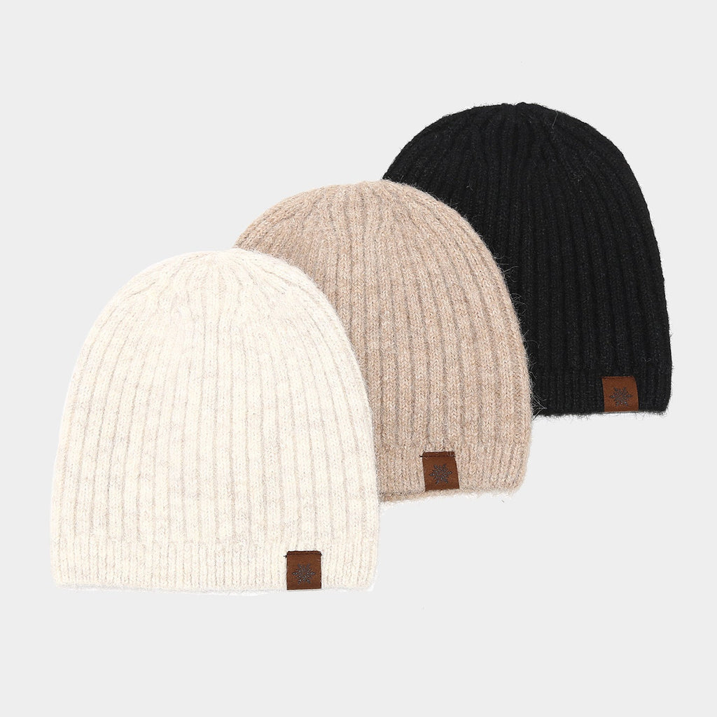 Chic Striped Wool Blend Beanie - Cozy Winter Hat