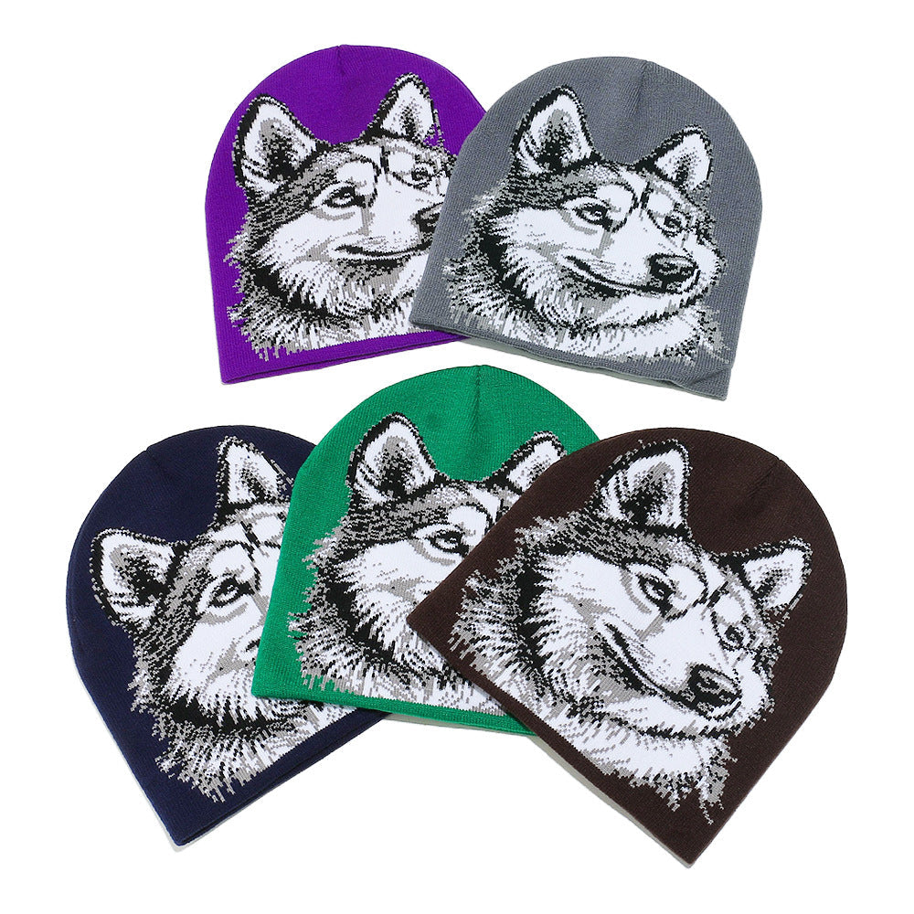 Wolf Knit Beanie: Cozy Fall & Winter Animal Hat