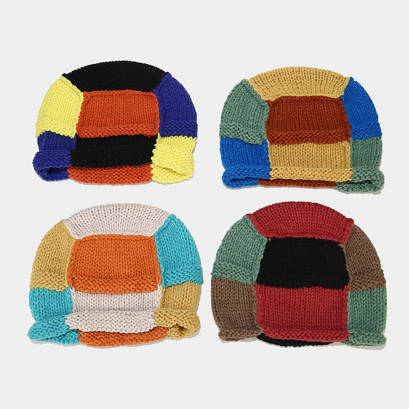 Japanese Knit Earflap Hat - Cozy Contrast Wool