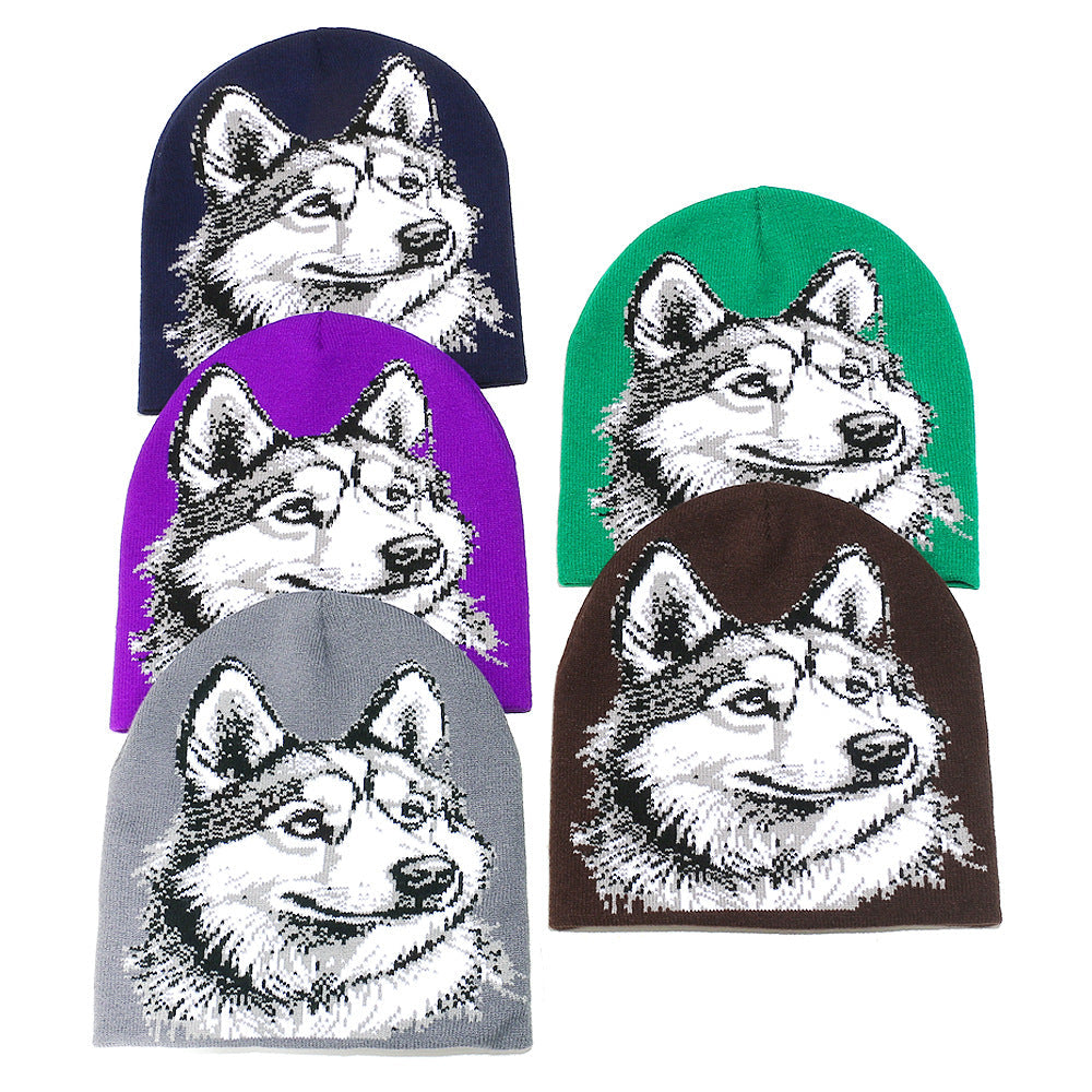 Wolf Knit Beanie: Cozy Fall & Winter Animal Hat