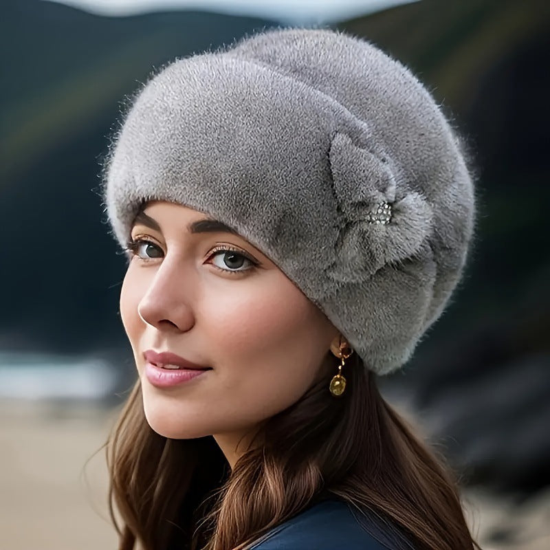 Luxury Faux Mink Grandma Hat - Warm & Chic