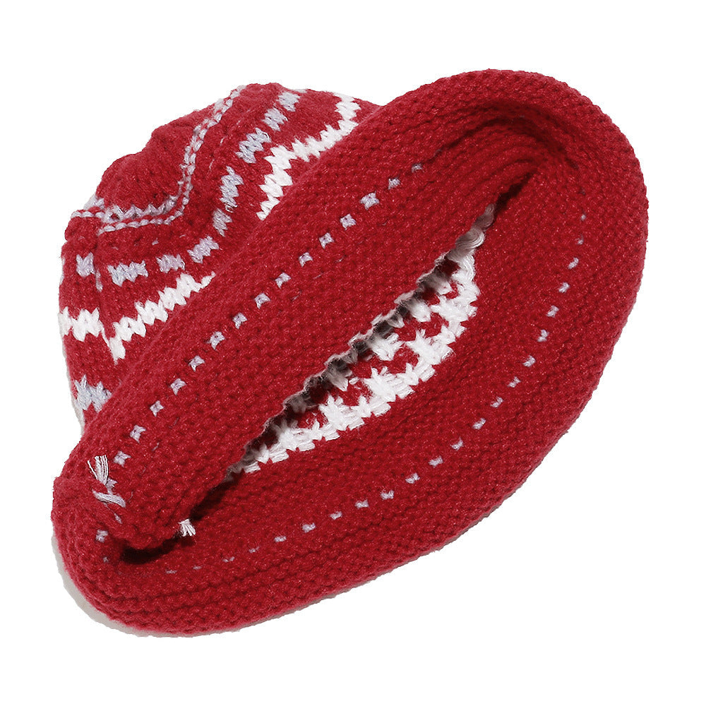 Bohemian Fair Isle Earflap Beanie - Cozy Knit Hat
