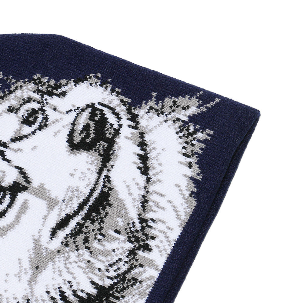 Wolf Knit Beanie: Cozy Fall & Winter Animal Hat