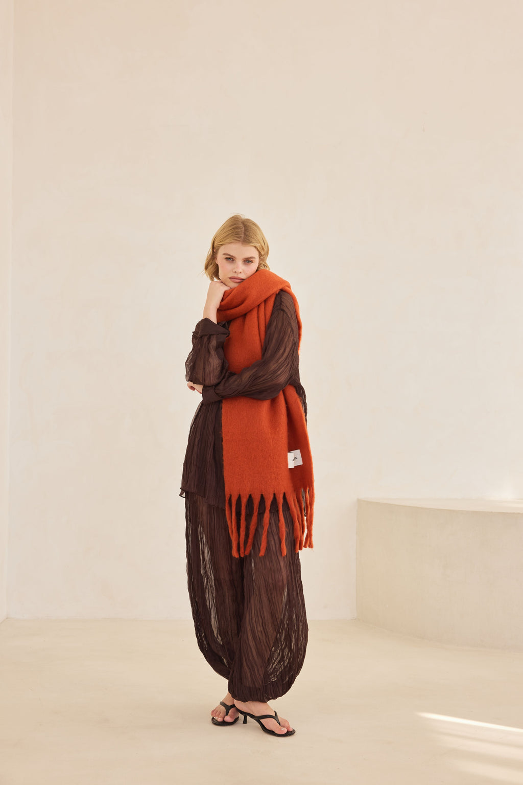 The Reykjavik Scarf - Red Earth