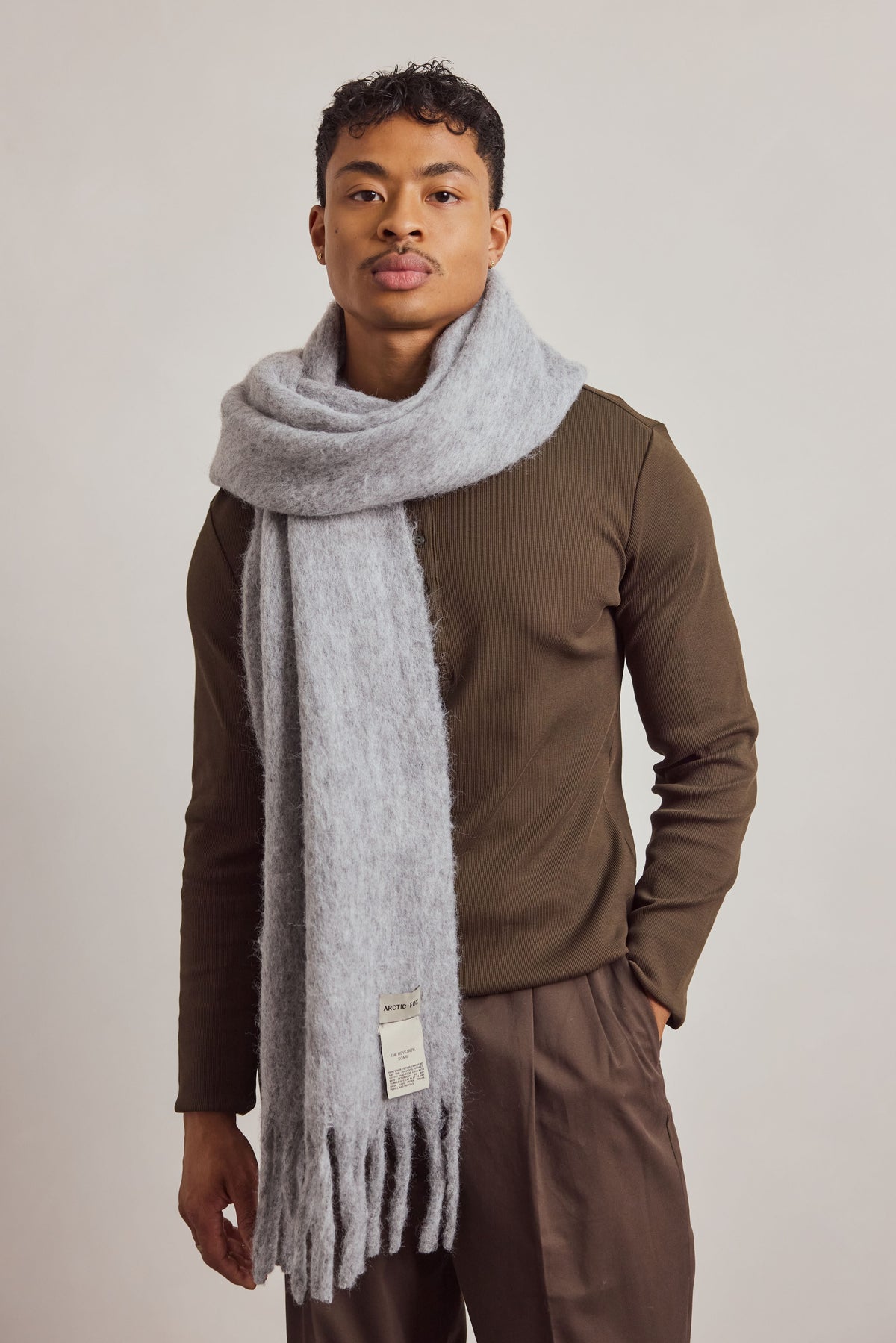 The Reykjavik Scarf with Wool - Grey