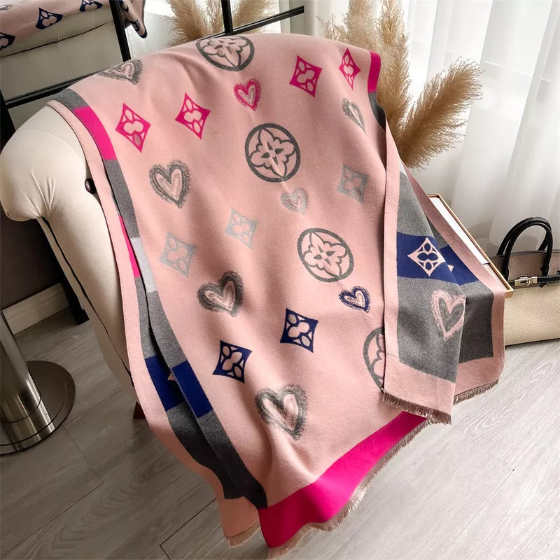Raw Hem Draped Scarf