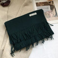 Pure Wool Cozy Tassel Knit Scarf