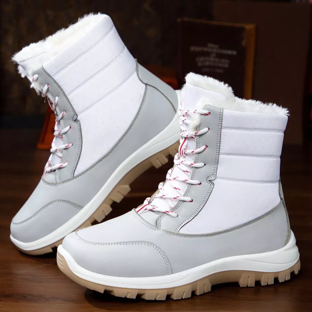 Winter Snow Boots with Warm Fur Lining