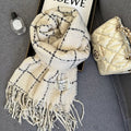 Fringe Plaid Winter Scarf