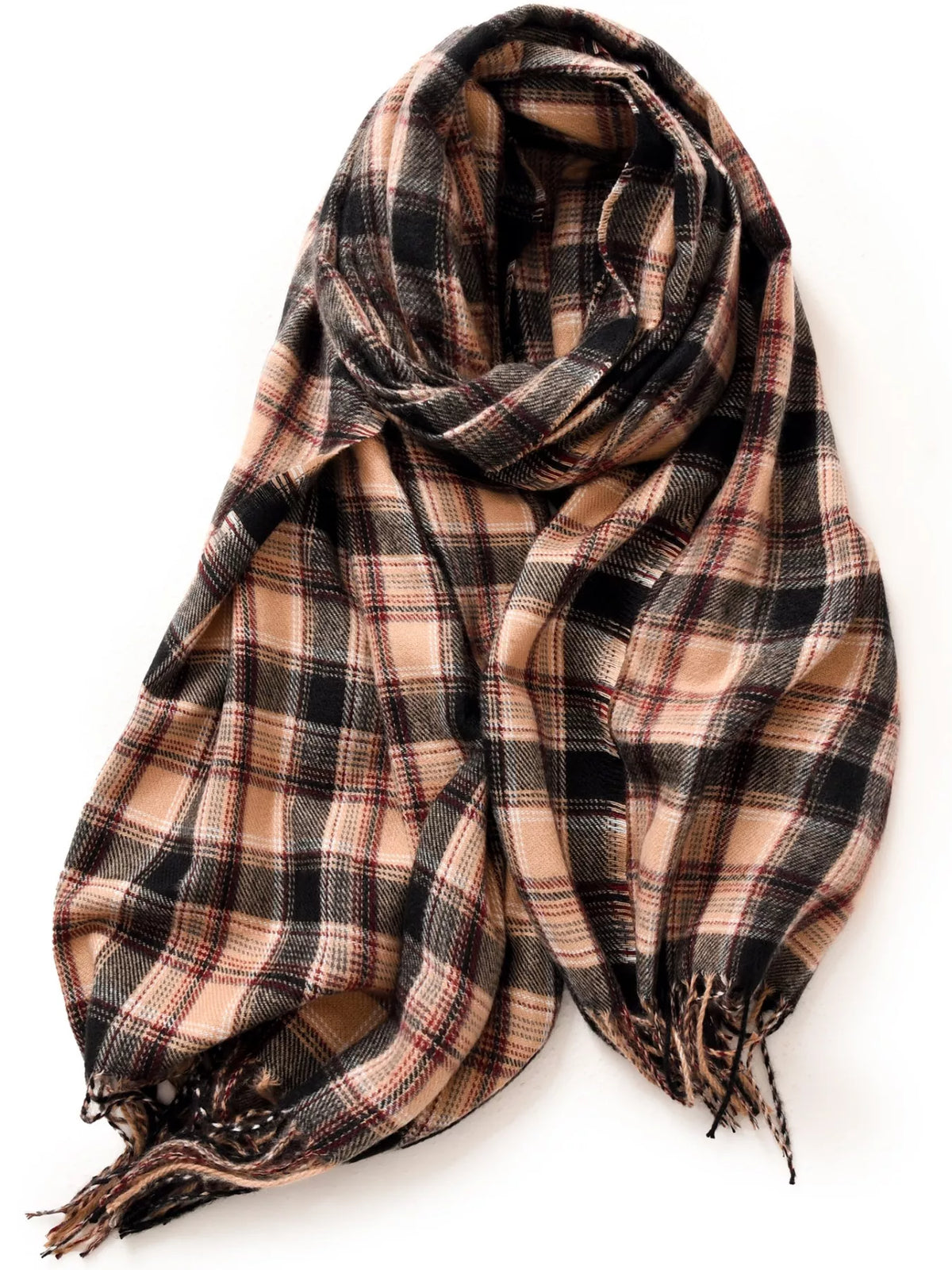 Classic Tartan Plaid Fringe Scarf