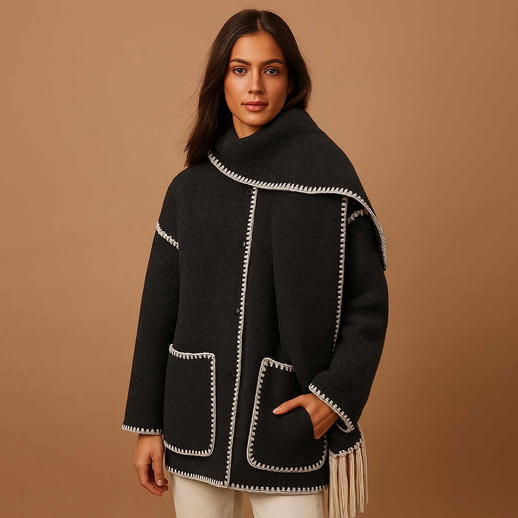 Warm Women's Parka Coat with Belt