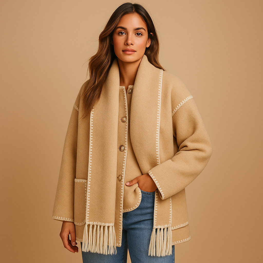 Warm Women's Parka Coat with Belt