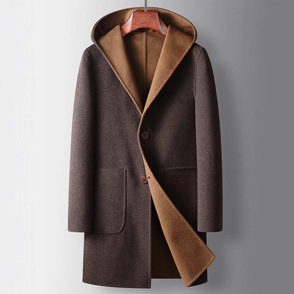 Casual Reversible Long Hooded Parka Coat
