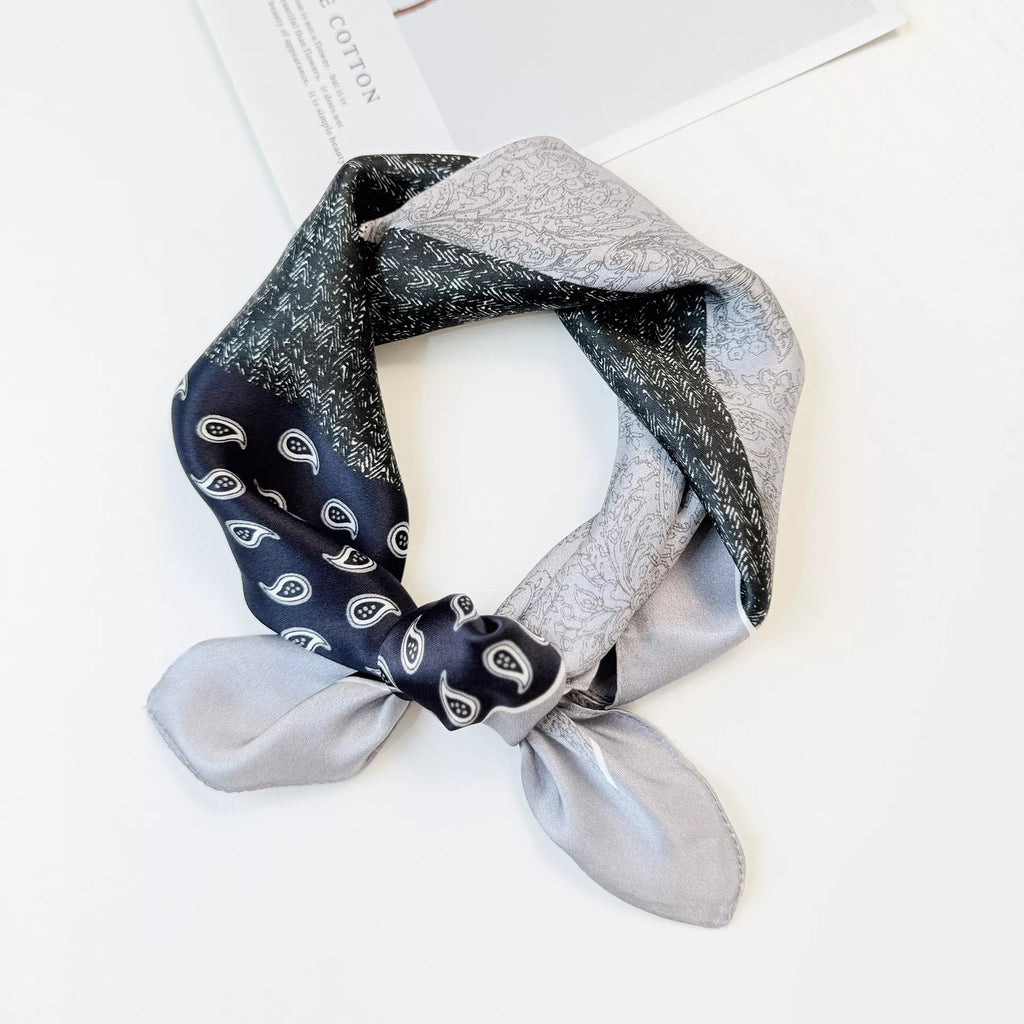 Small Printed Silk Square Scarf