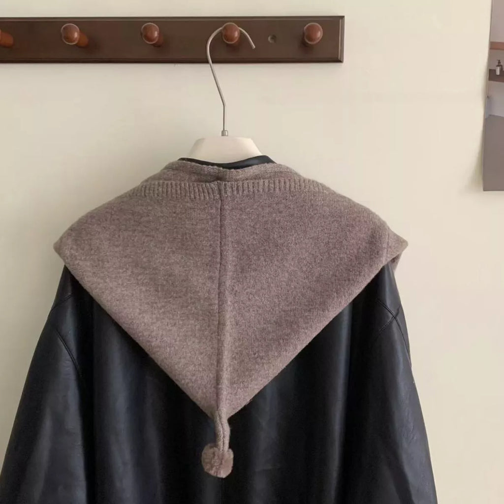 Knitted Hooded Scarf
