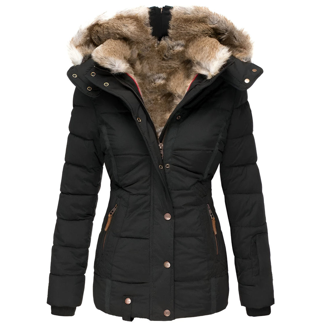 Soft Faux Fur Hooded Winter Puffer Coat for Women
