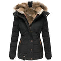 Soft Fleece Lined Hooded Down Jacket for Women