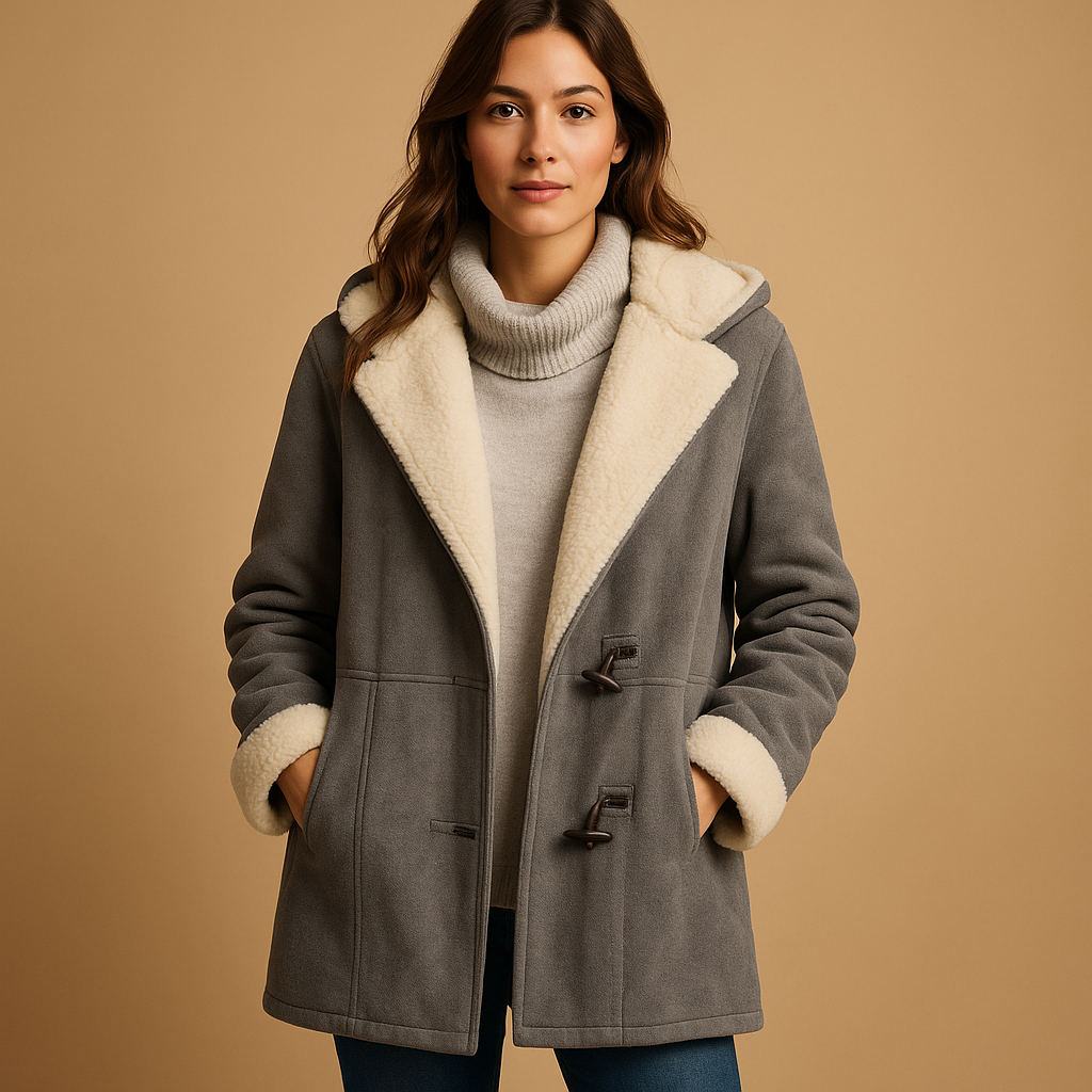 Long hooded winter coat for women | Serena