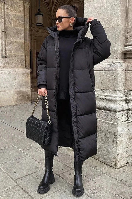 Warm Padded Down Parka Coat for Women