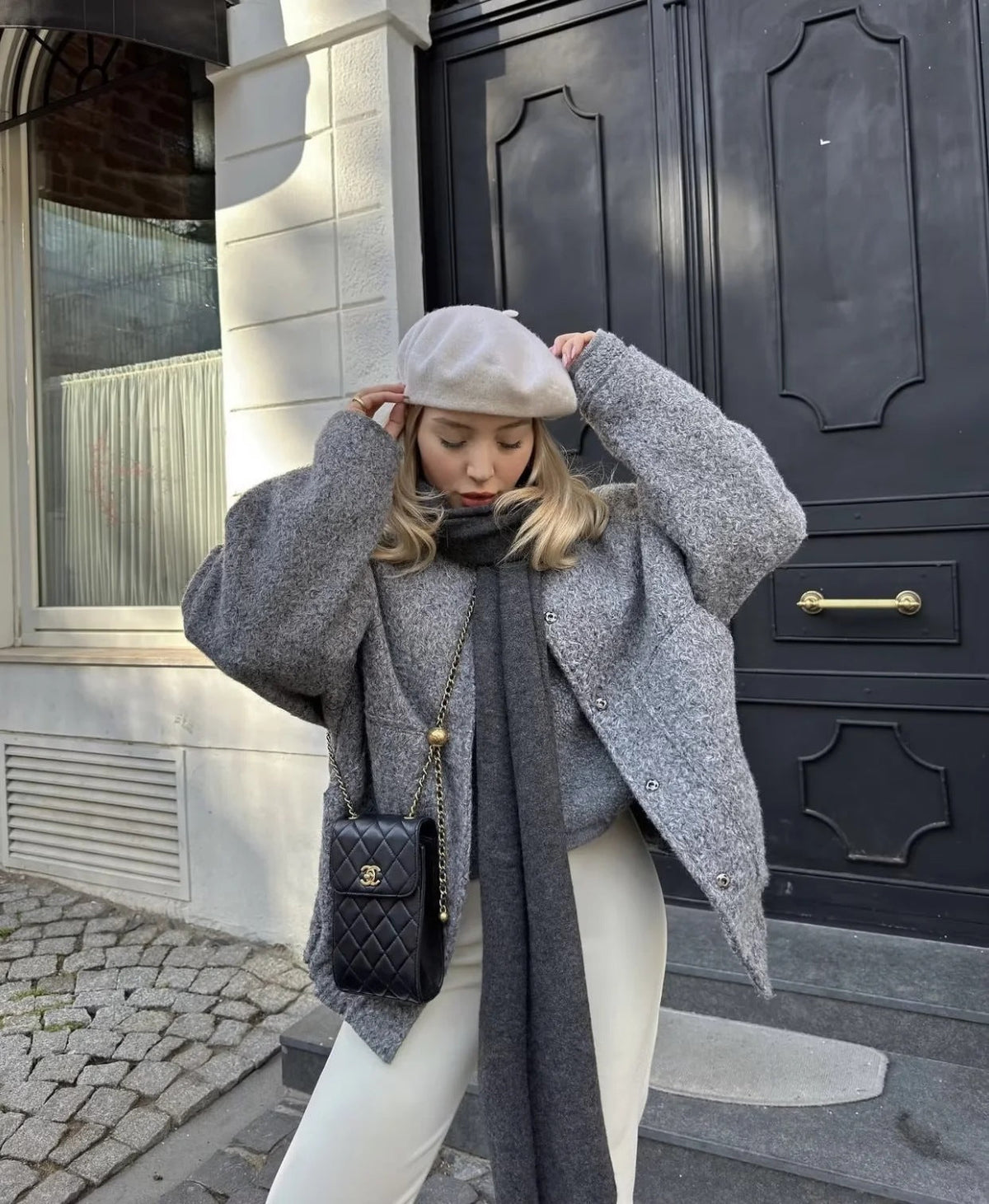 Warm Winter Wool Coat with Button Front