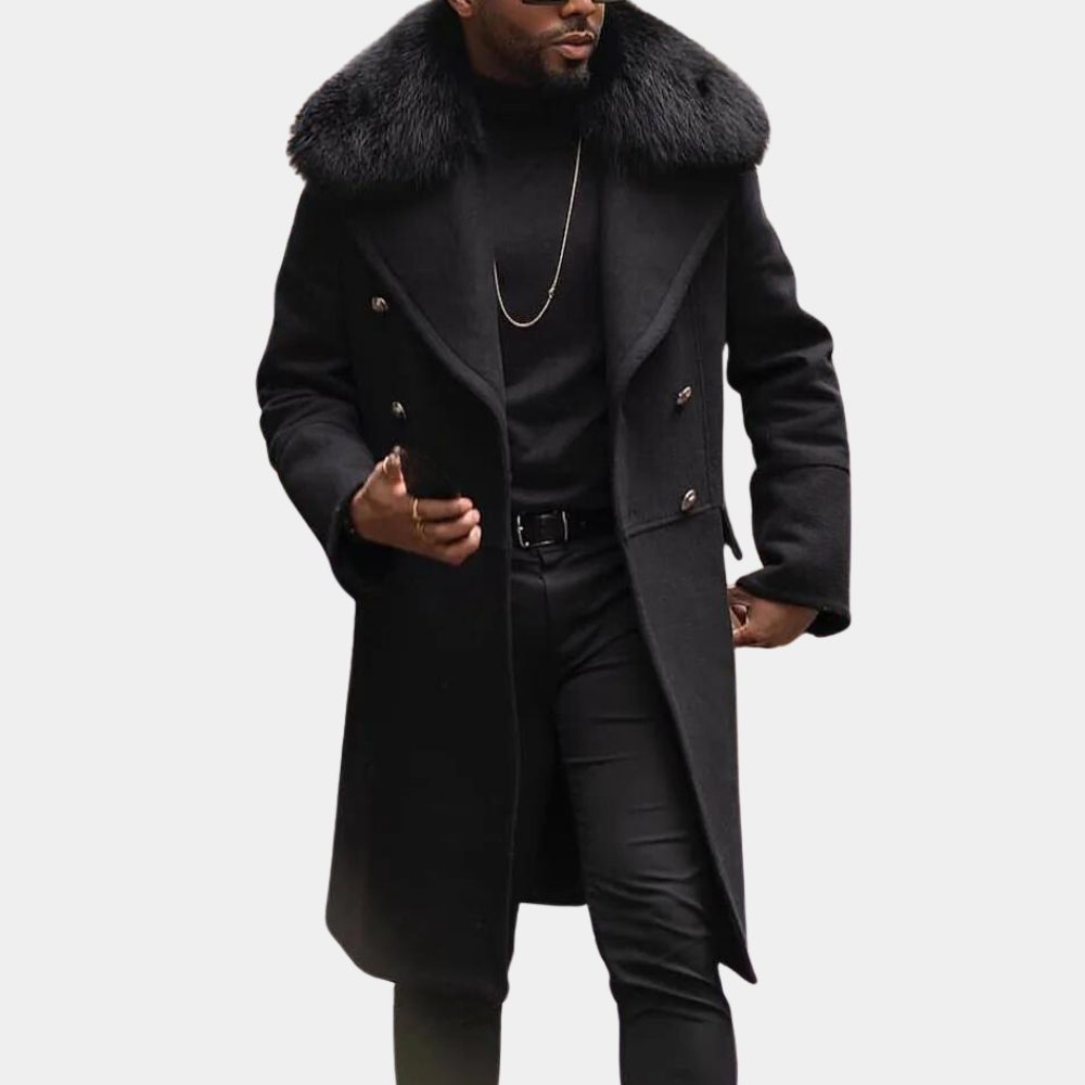 Classic Black Mens Insulated Winter Coat