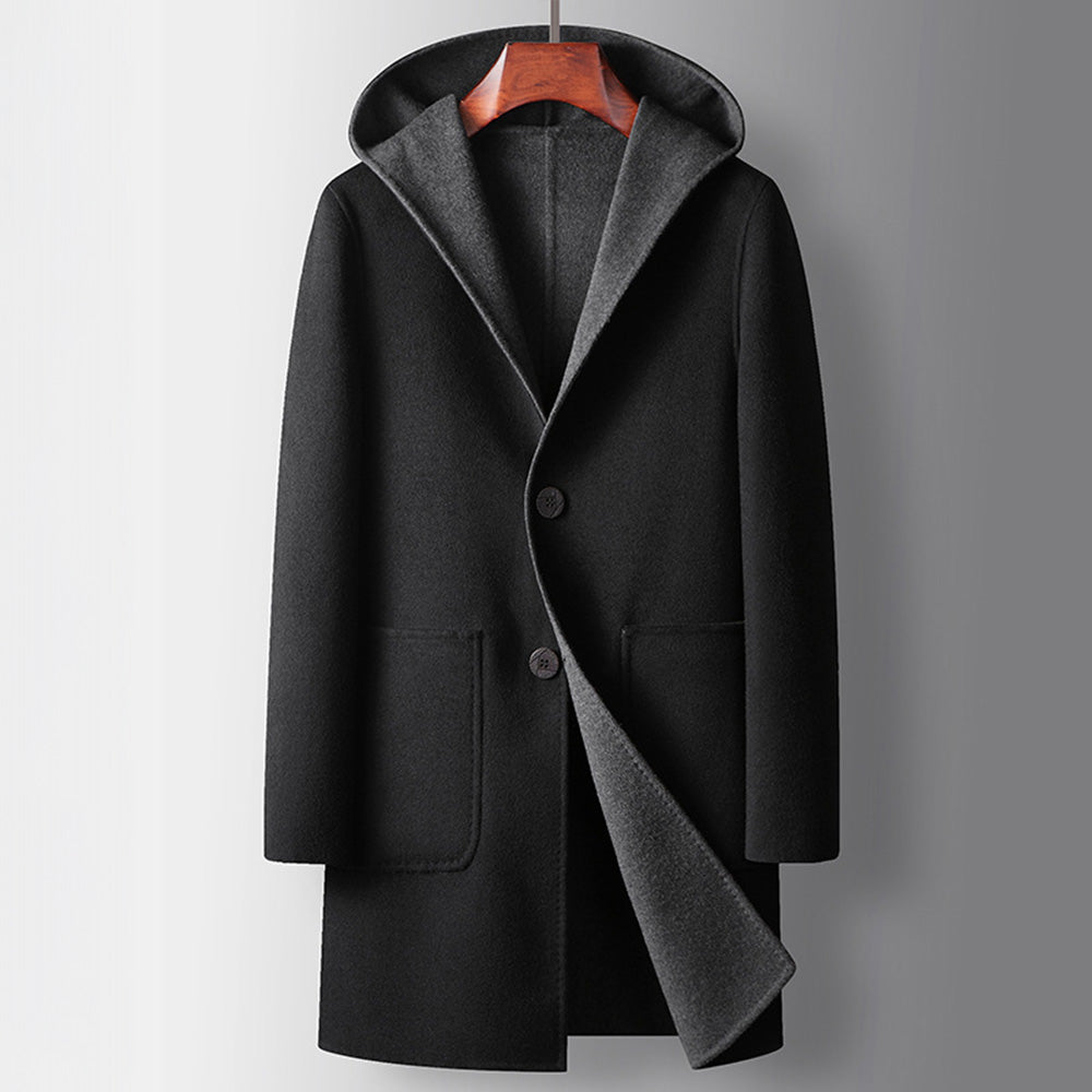 Casual Reversible Long Hooded Parka Coat