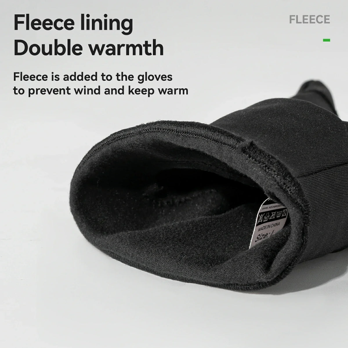Winter Cycling Gloves Windproof Touch Screen Non-Slip Fleece Lined